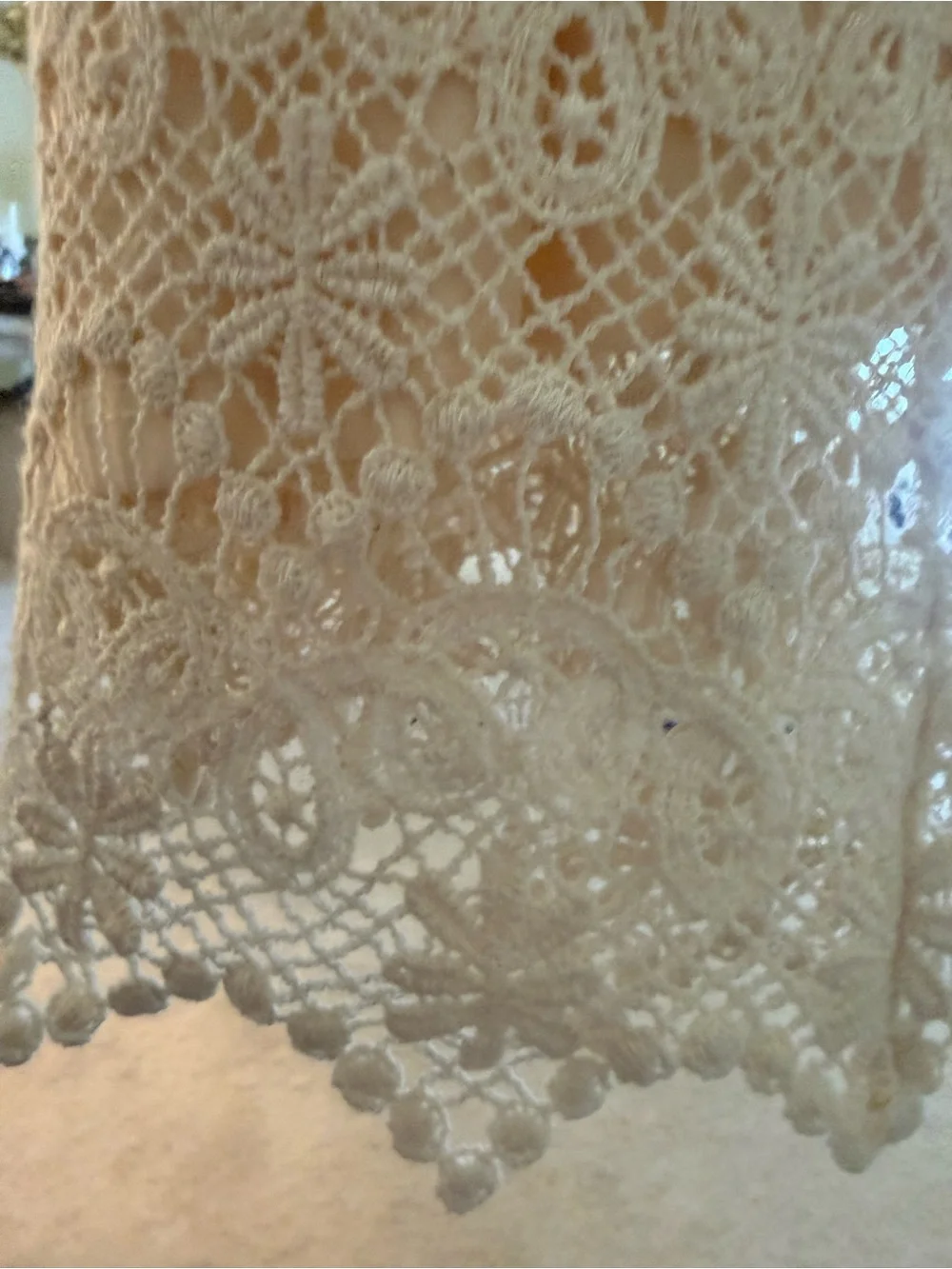 Adiva cream cotton lace scalloped hem skirt coquette elegant feminine womens